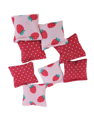 Strawberry Mini Cornhole Bags Mini bean bag toss bags All weather