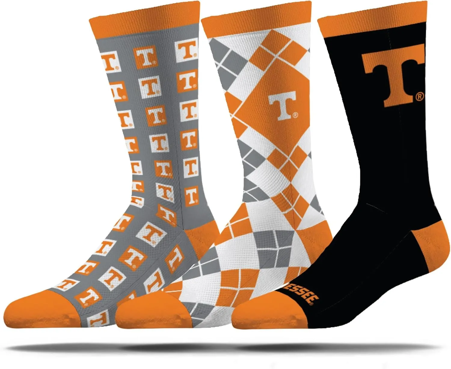 Strideline Mens NCAA Dress Socks- The Executive 3 Pack-One Size Fits Most