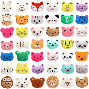 Sumind 42 Pcs Mini Stuffed Animals Toys Set Small Plush Keychain Decorations for Teacher Student Award, Carnival Prizes, Goodie Bags Filler, Christmas Valentine Easter Party Favors(Lovely Style)