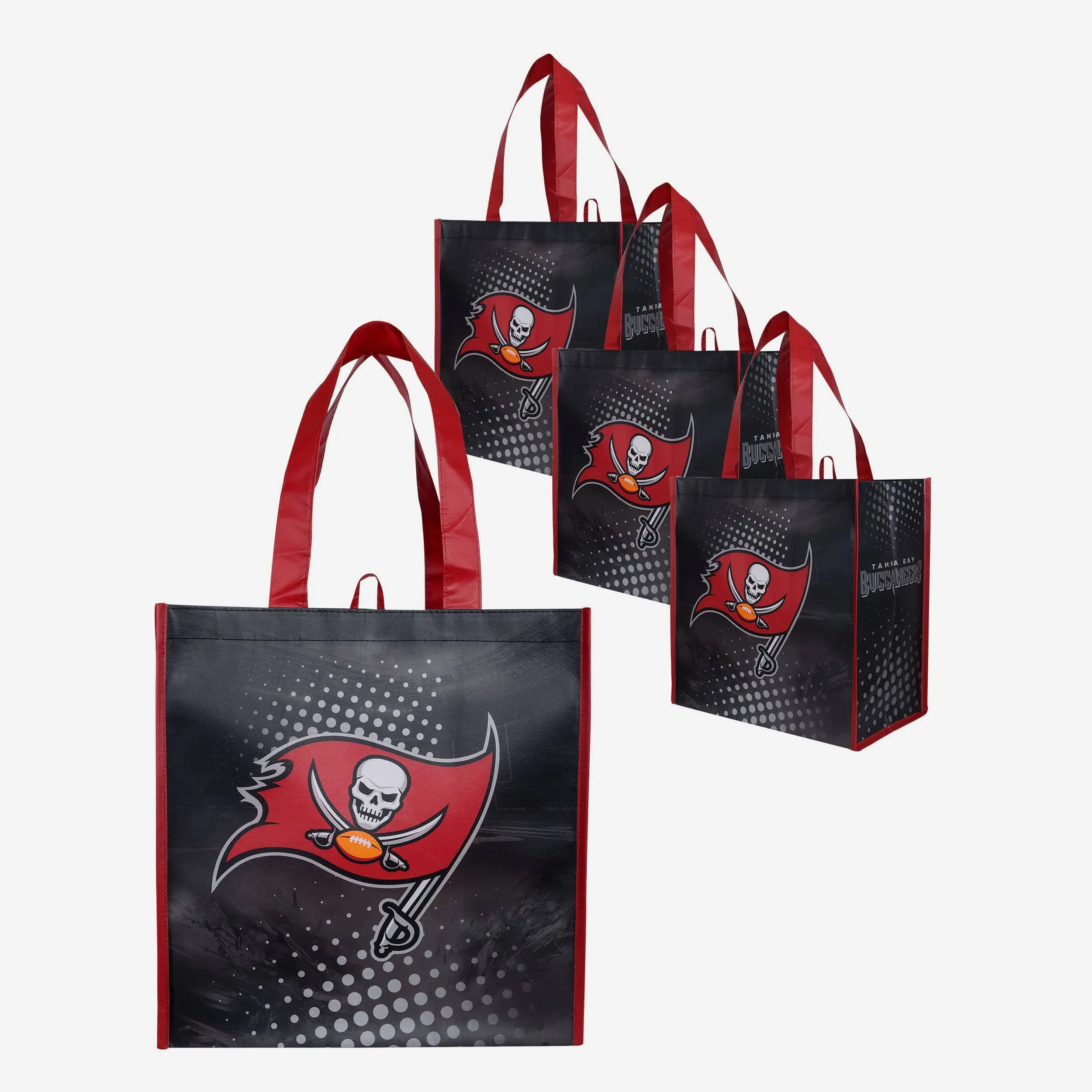 Tampa Bay Buccaneers 4 Pack Reusable Shopping Bag