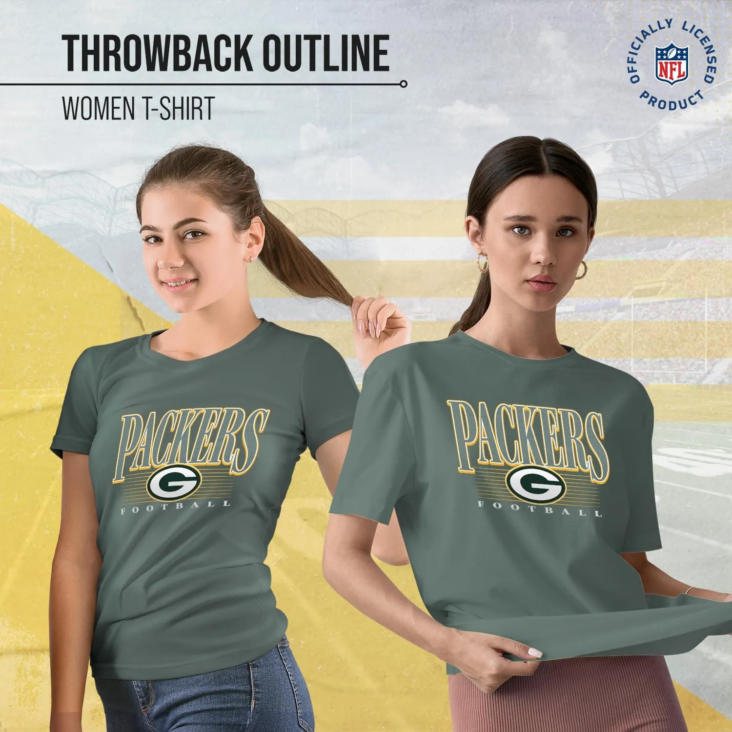 Team Fan Apparel NFL Womens Overtime Blueprint Tag-Less T-Shirt,