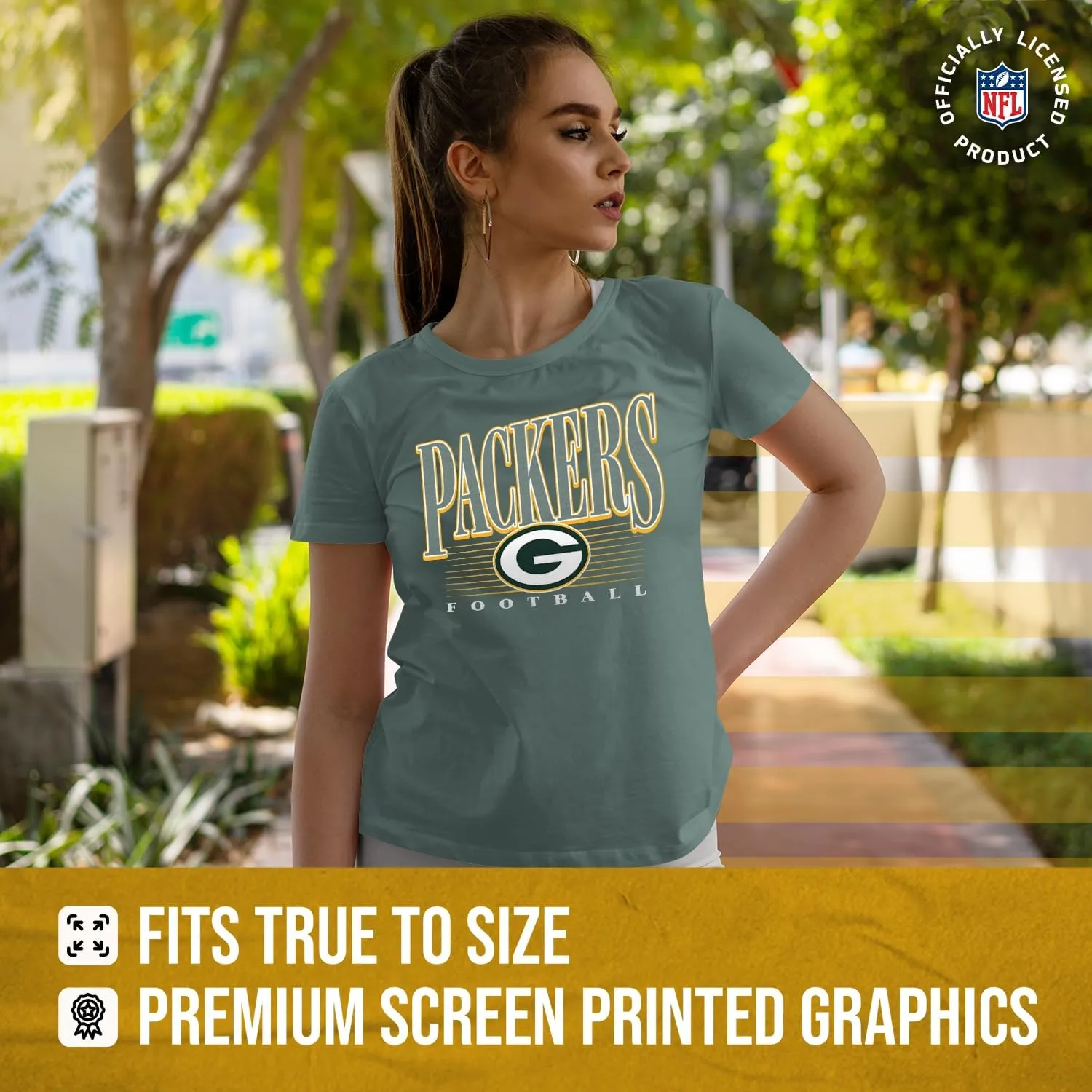 Team Fan Apparel NFL Womens Overtime Blueprint Tag-Less T-Shirt,