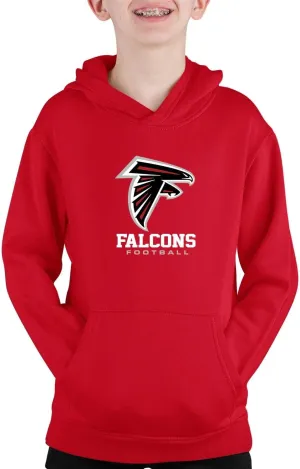 Team Fan Apparel Youth NFL Ultimate Fan Logo Fleece Hooded Sweatshirt -Tagless Football Pullover for Kids - Officially
