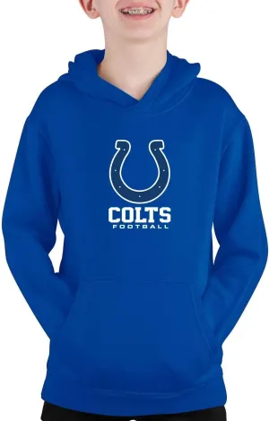Team Fan Apparel Youth NFL Ultimate Fan Logo Fleece Hooded Sweatshirt -Tagless Football Pullover for Kids - Officially