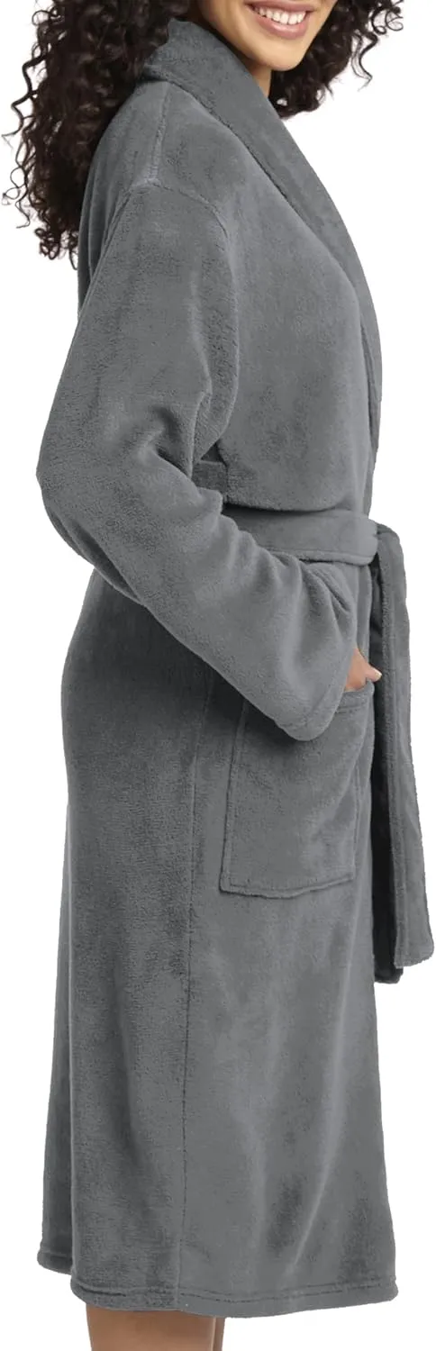 TEEAMORE Personalized Embroidered Robes Custom Monogrammed Plush Microfleece Bathrobes