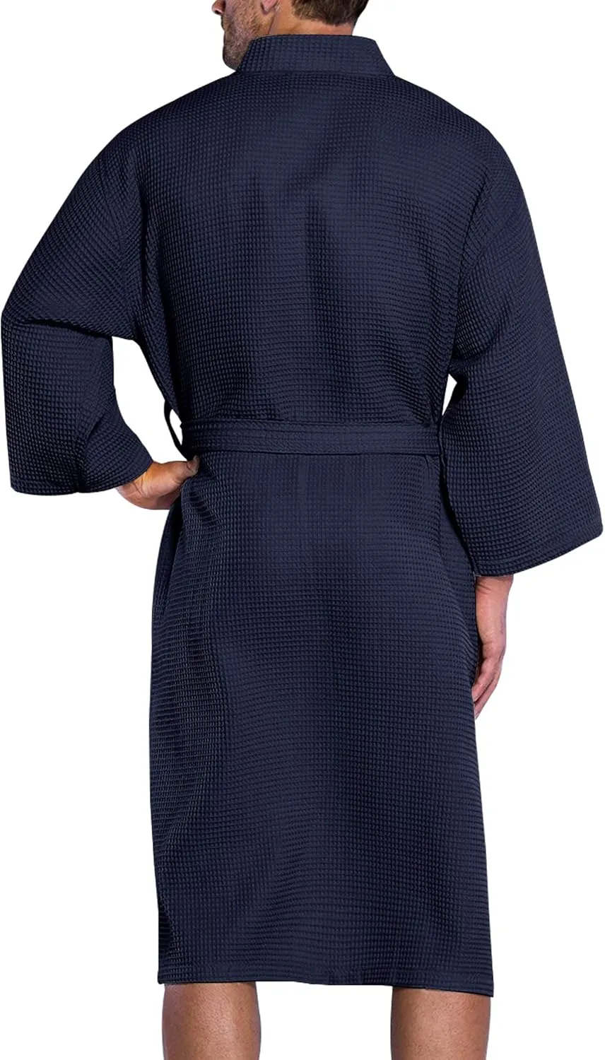 TEEAMORE Personalized Embroidered Waffle Kimono Robes Anniversary Wedding Honeymoon Spa Bathrobe
