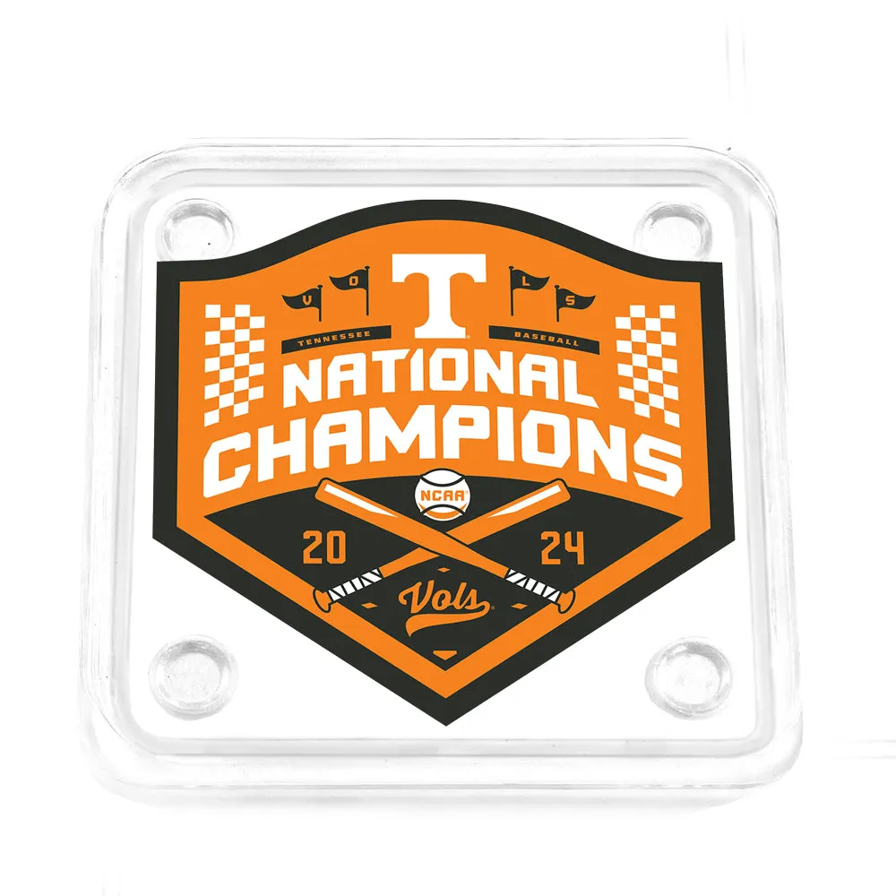 Tennessee Volunteers - Tennessee Baseball NCAA National Champions Logo Drink Coaster