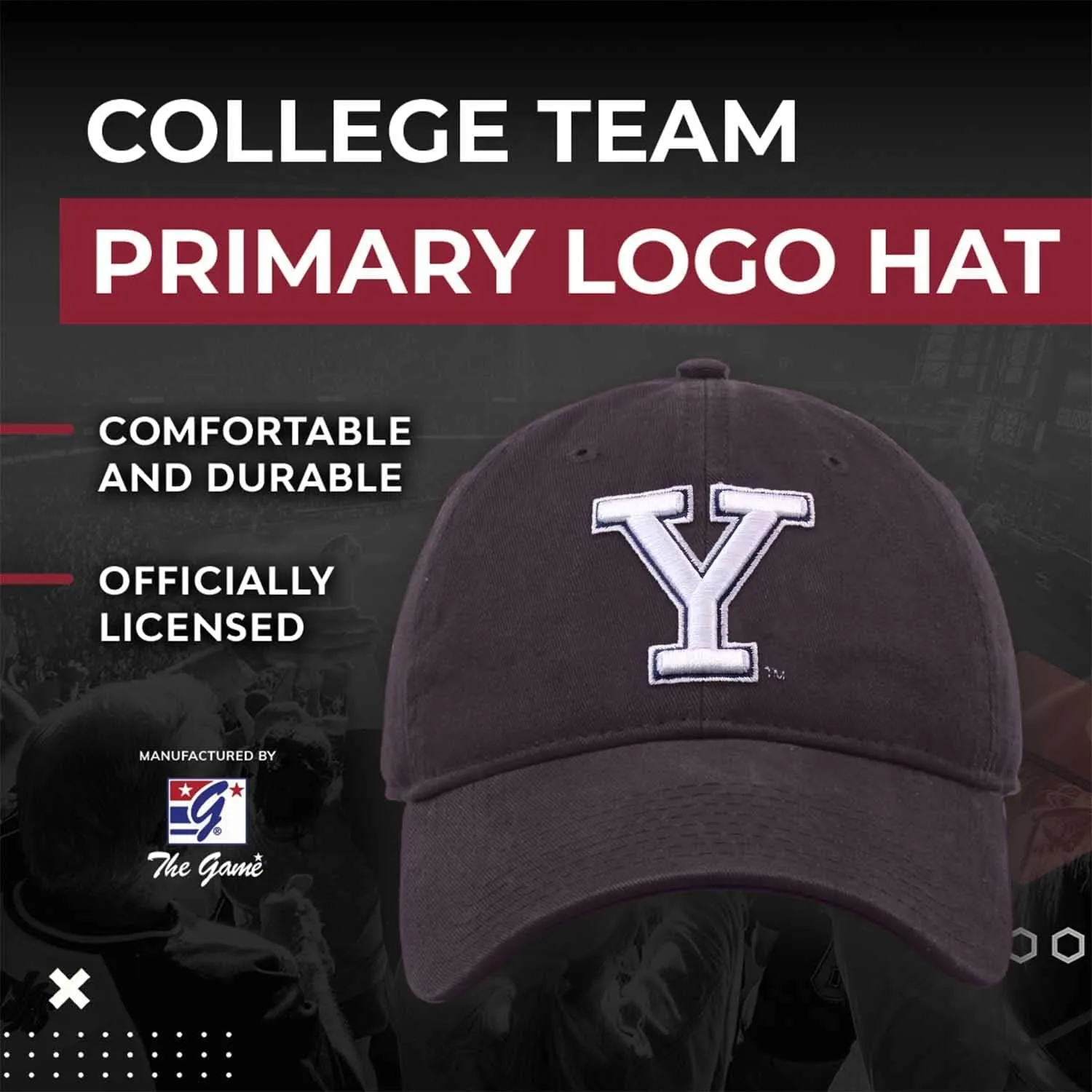 The Game NCAA Adult Relaxed Fit Logo Hat - Embroidered Logo - 100% Cotton - Elevate Your Style and Show Your Team Spirit