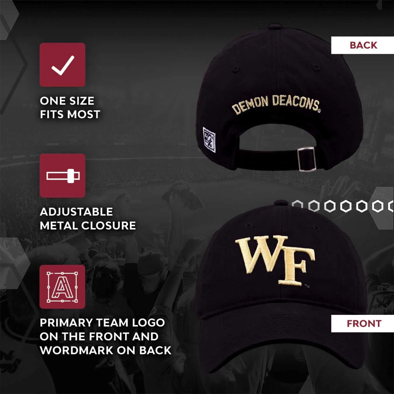 The Game NCAA Adult Relaxed Fit Logo Hat - Embroidered Logo - 100% Cotton - Elevate Your Style and Show Your Team Spirit