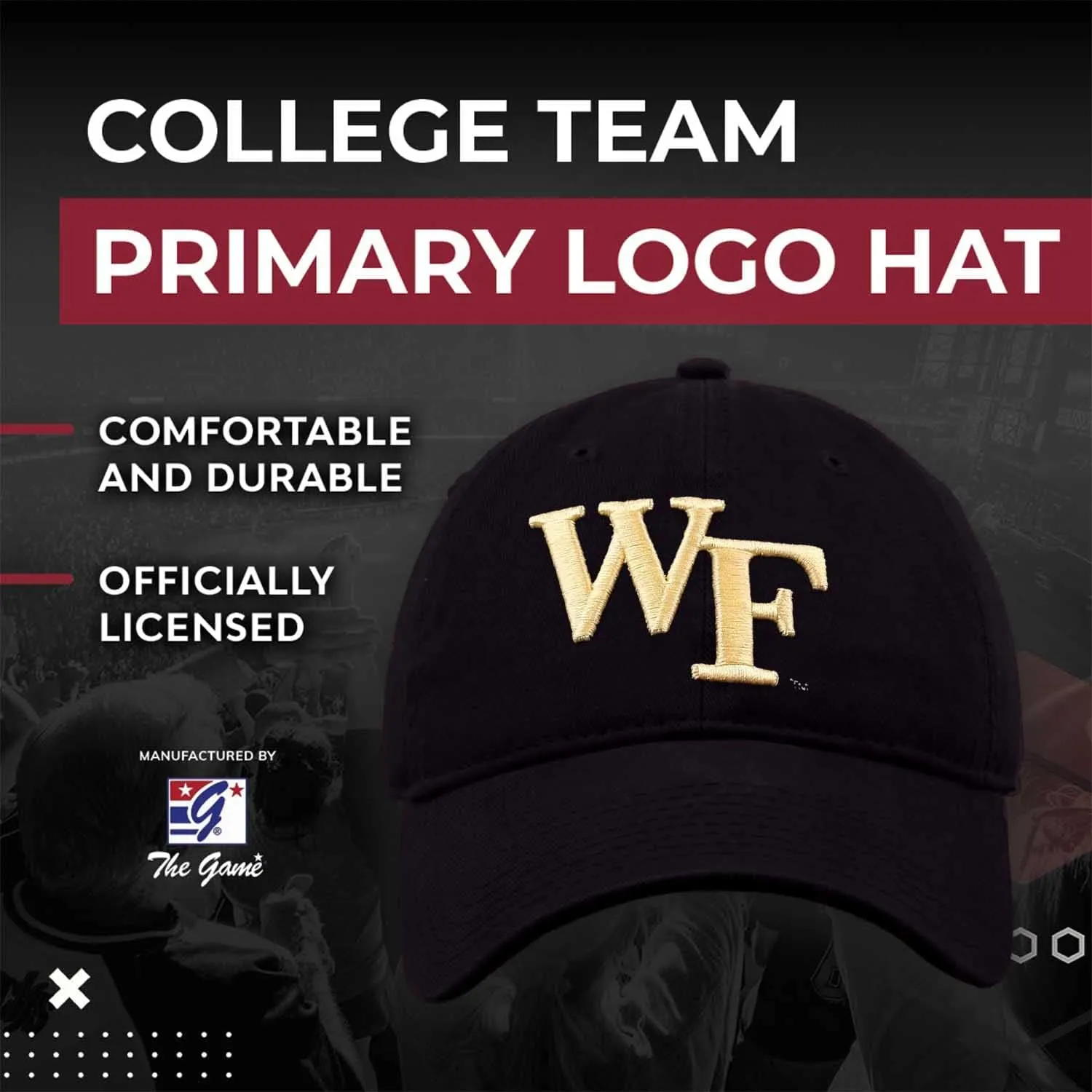 The Game NCAA Adult Relaxed Fit Logo Hat - Embroidered Logo - 100% Cotton - Elevate Your Style and Show Your Team Spirit