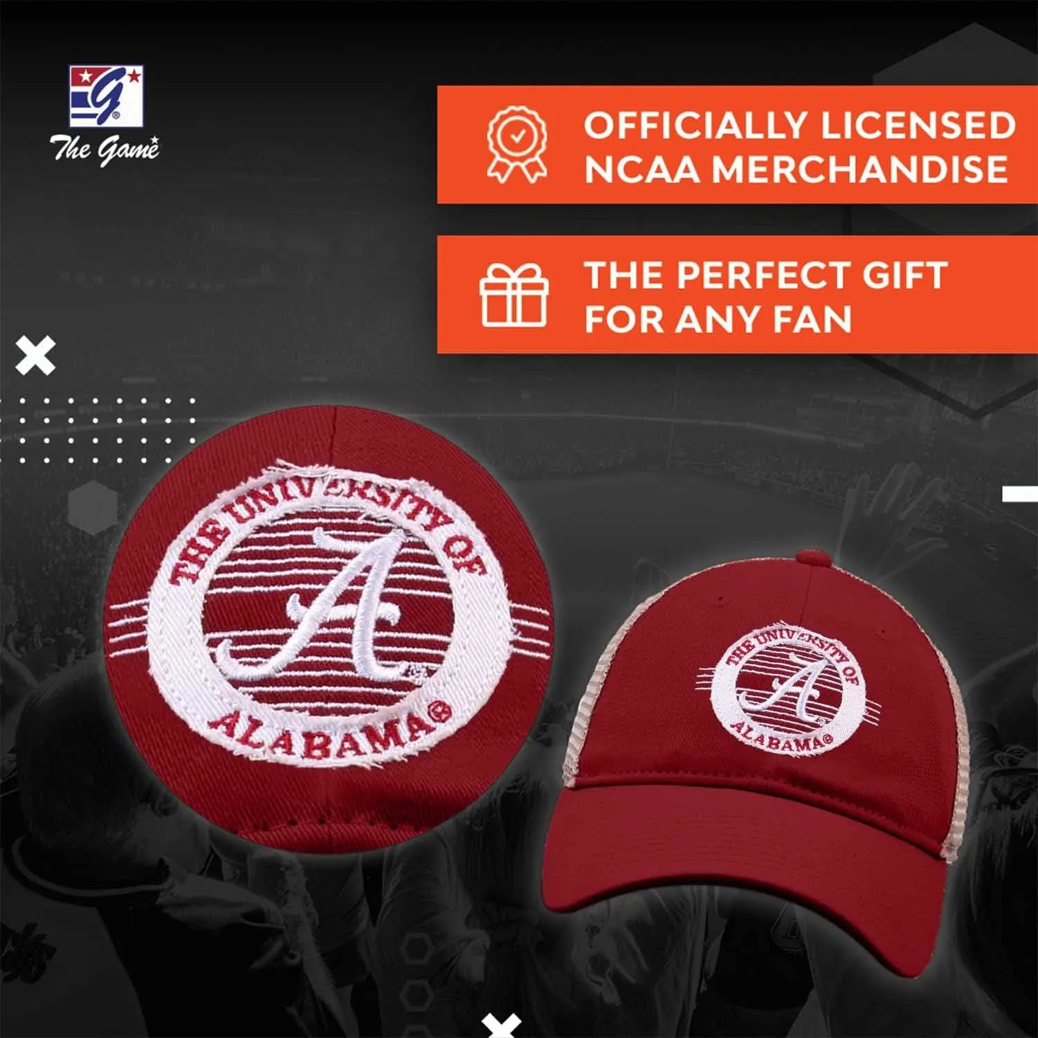 The Game NCAA Snapback - Patch Meshback - Classic Comfort - Adjustable Size - Let Everyone Know which Team You Support