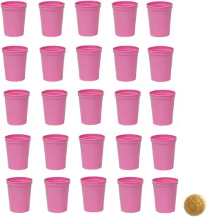 THE MARDI GRAS KREWE Plastic Party Cups, Pack of 25, Blank 16 oz Stadium Cups