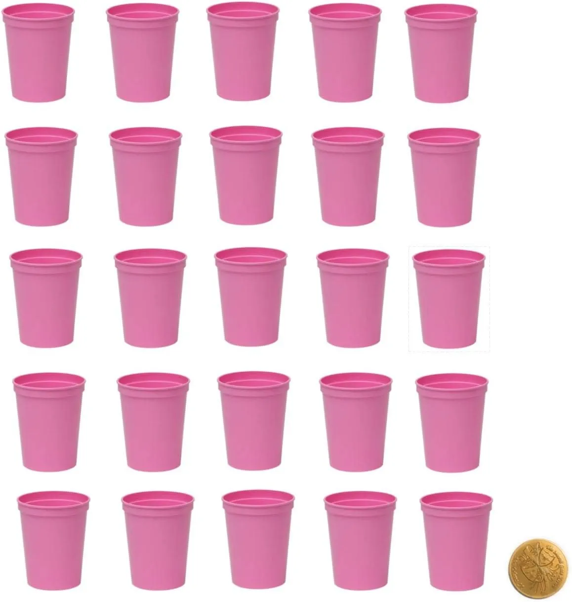 THE MARDI GRAS KREWE Plastic Party Cups, Pack of 25, Blank 16 oz Stadium Cups