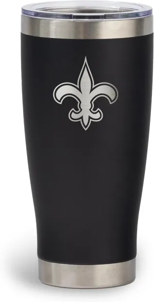 The Memory Company Officially Licensed NFL Game Day Tumbler - 20oz Stainless Steel Double-Wall Insulated Team Color Bling Cup with Team Logo, NFL Licensed Sports Travel Mug with Lid & Straw