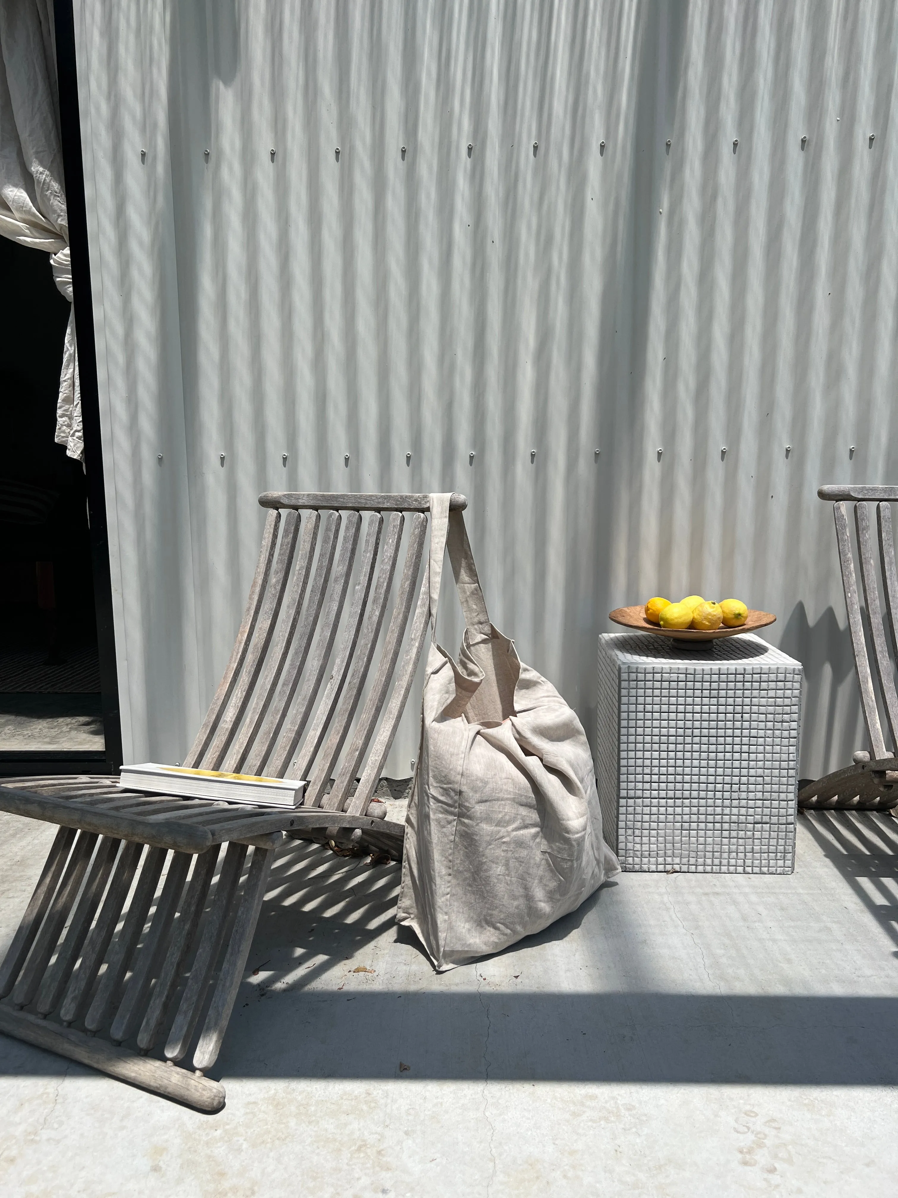 The Weekender Linen Tote - OATMEAL