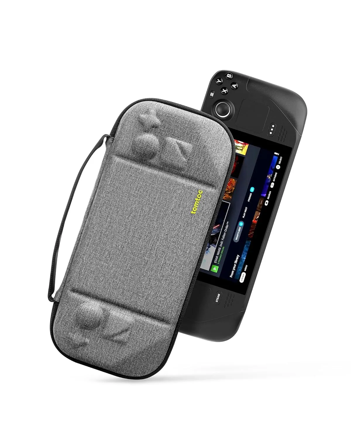 tomtoc Carrying Case Compatible with Steam Deck/OLED, Protective case, Hard Portable Travel Carrying bag for Steam Deck Console & Accessories, Shockproof, Travel friendly, Gray