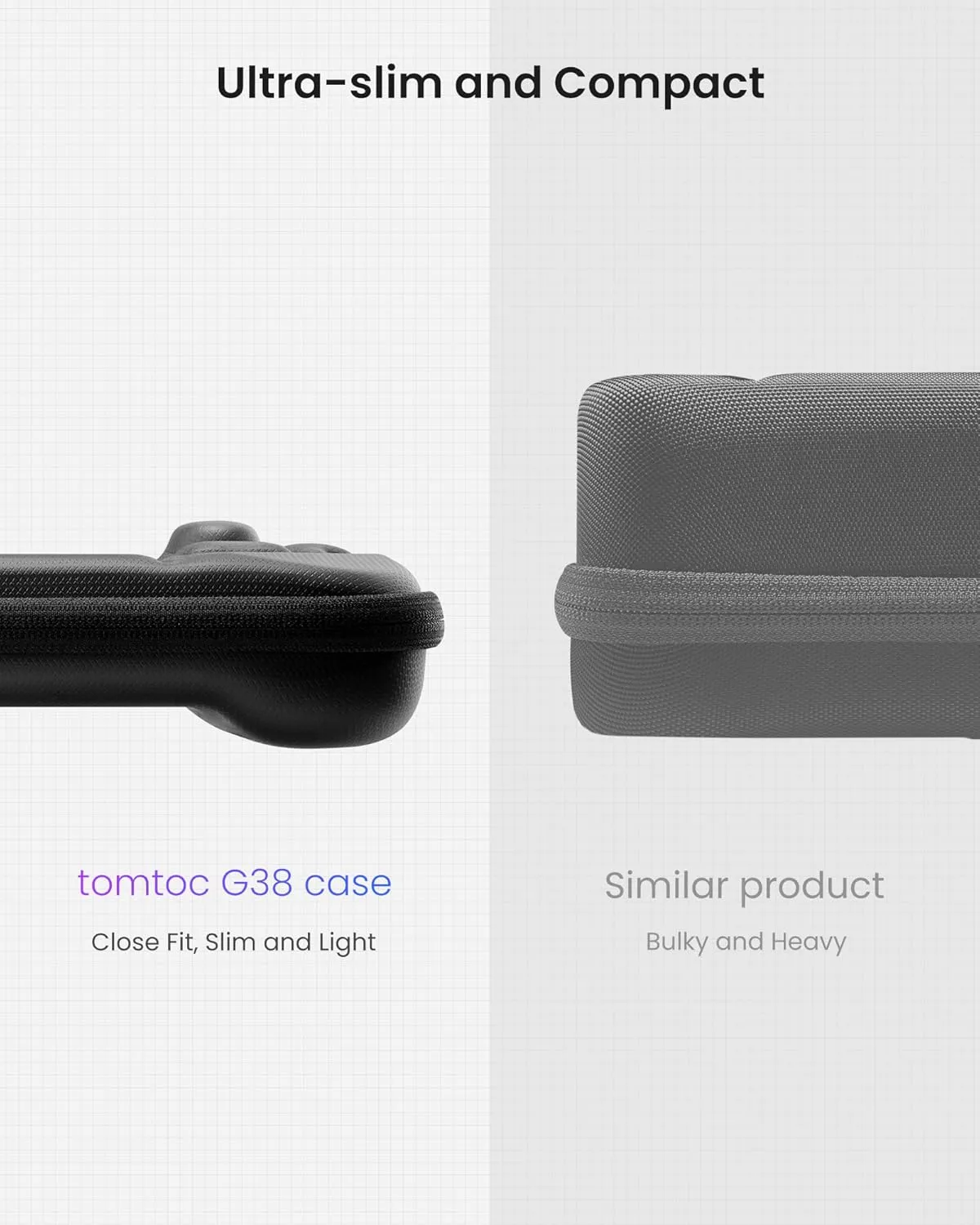 tomtoc Carrying Case Compatible with Steam Deck/OLED, Protective case, Hard Portable Travel Carrying bag for Steam Deck Console & Accessories, Shockproof, Travel friendly, Gray