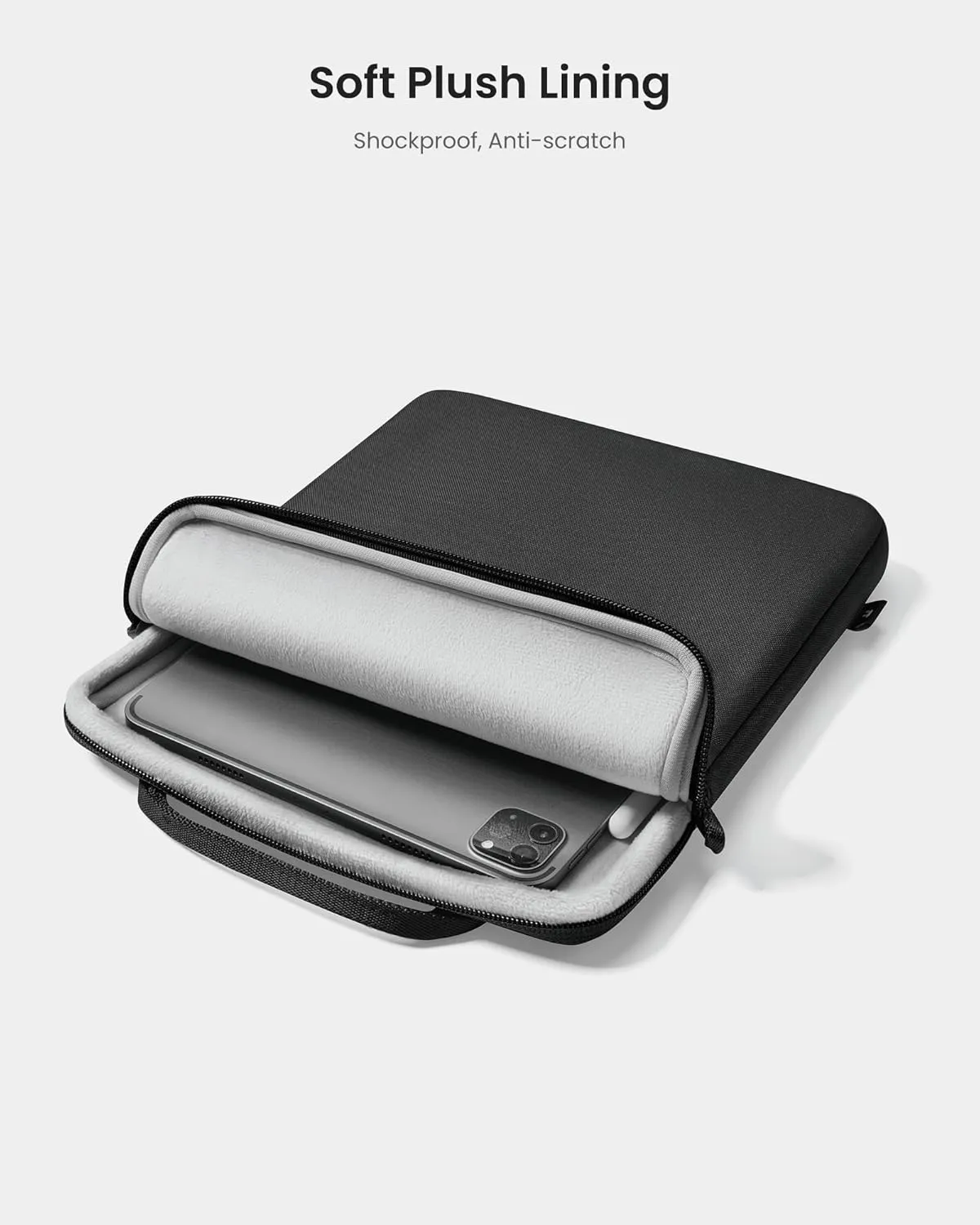 Tomtoc Light-B19 Slim 11 Inch Tablet Shoulder Bag for iPad Pro, Air, 10/9, Light Shoulder Bag with Accessories Storage, Eco-Friendly Fabric