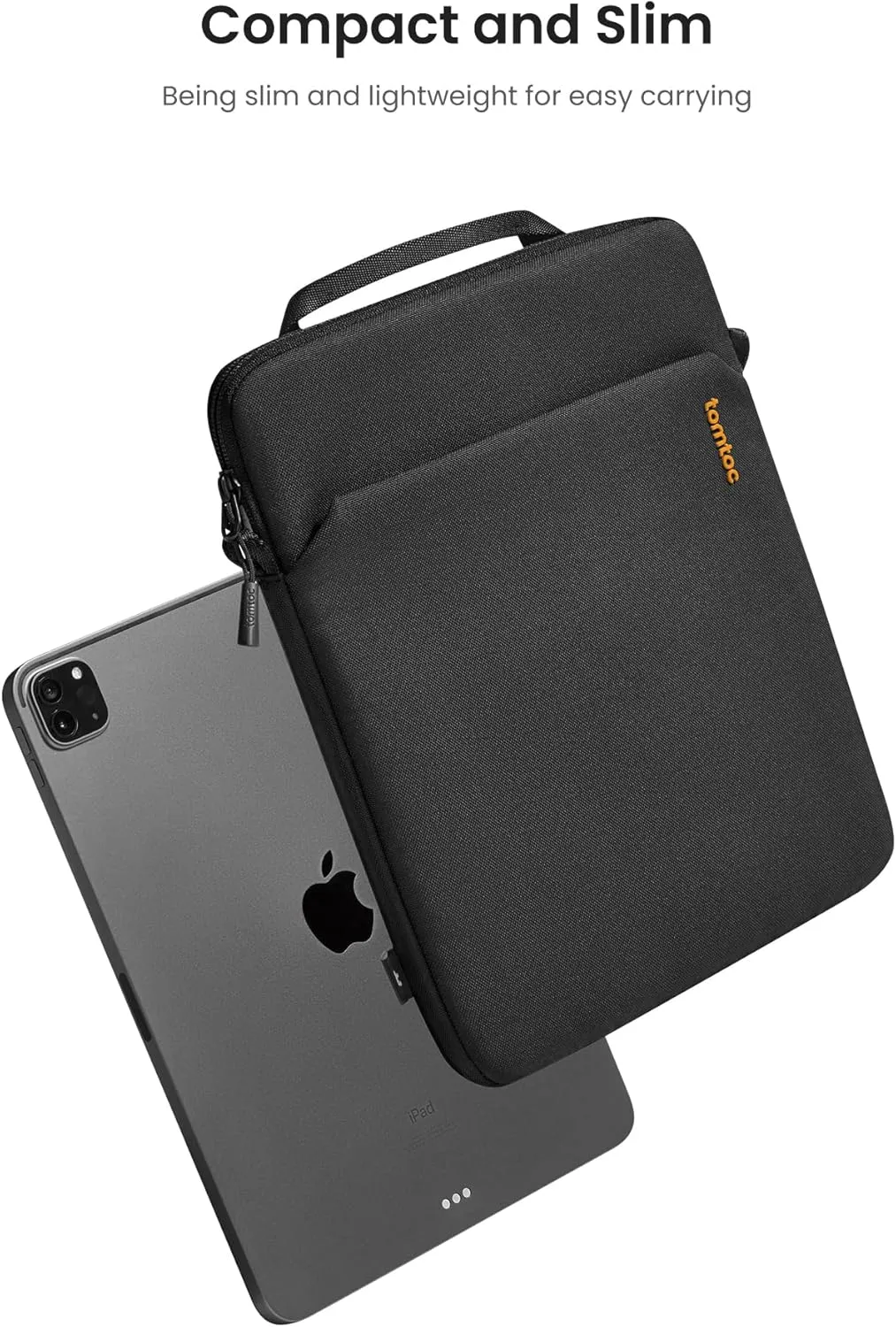 Tomtoc Light-B19 Slim 11 Inch Tablet Shoulder Bag for iPad Pro, Air, 10/9, Light Shoulder Bag with Accessories Storage, Eco-Friendly Fabric
