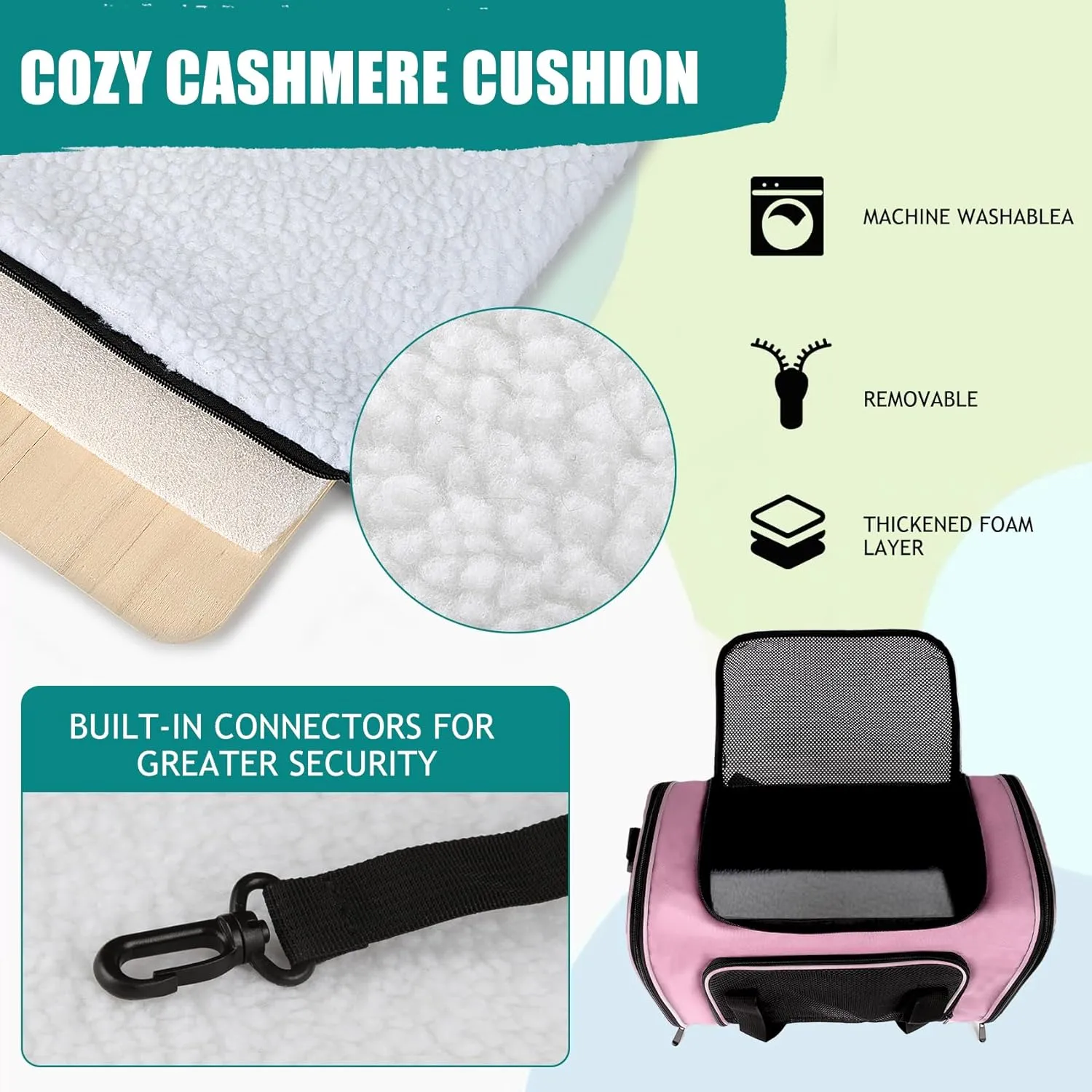 Top tasta Dog Cat Carrier Pet Carriers for Small Medium Large Cats Dogs Carrier Soft Sided Small Puppy Dog Carrier Purse 15 lbs Portable Foldable Airline Approved Dog Cat Travel Carrier Pink 18x11x11