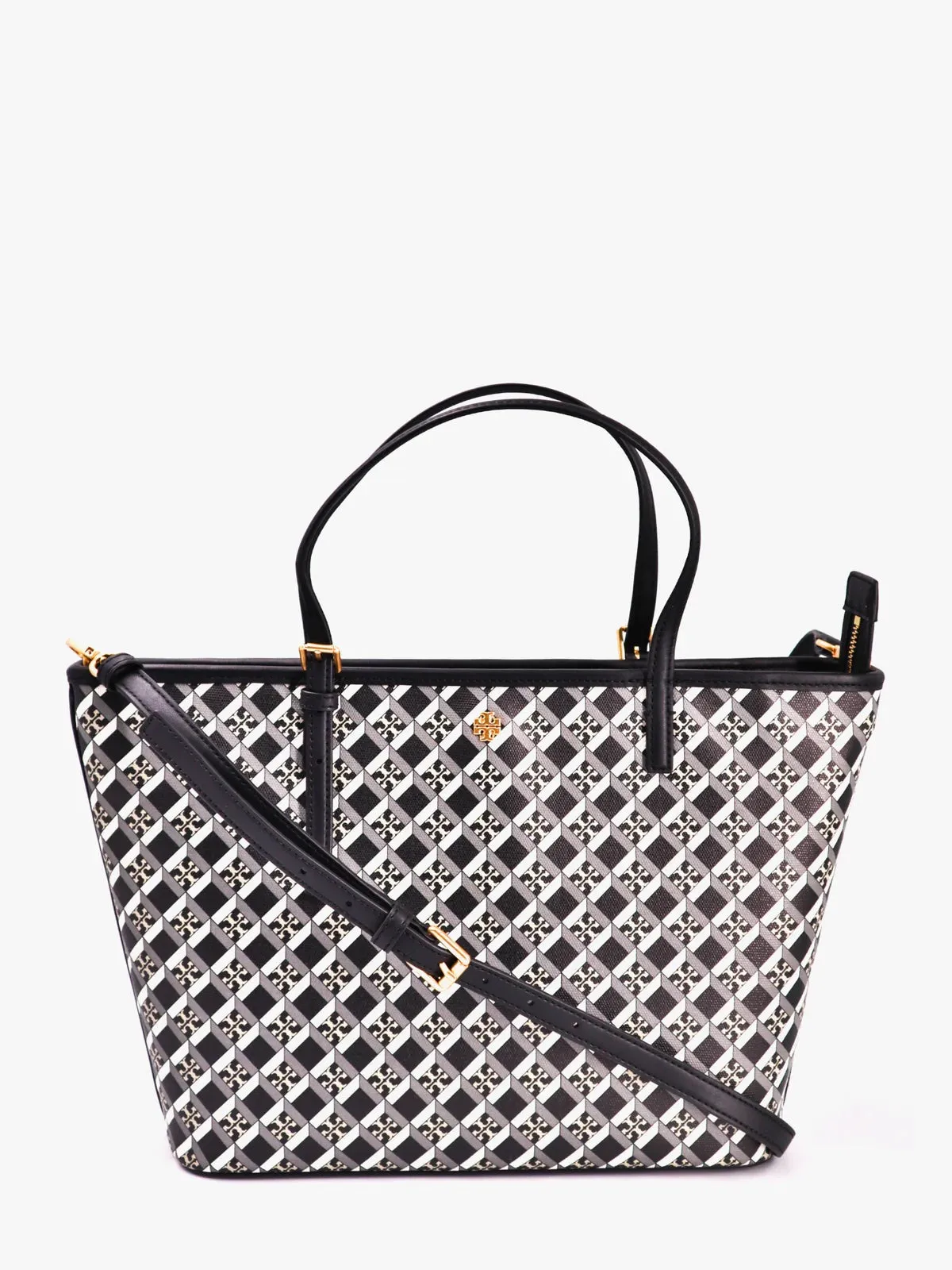 TORY BURCH GEO LOGO TOTE BAG