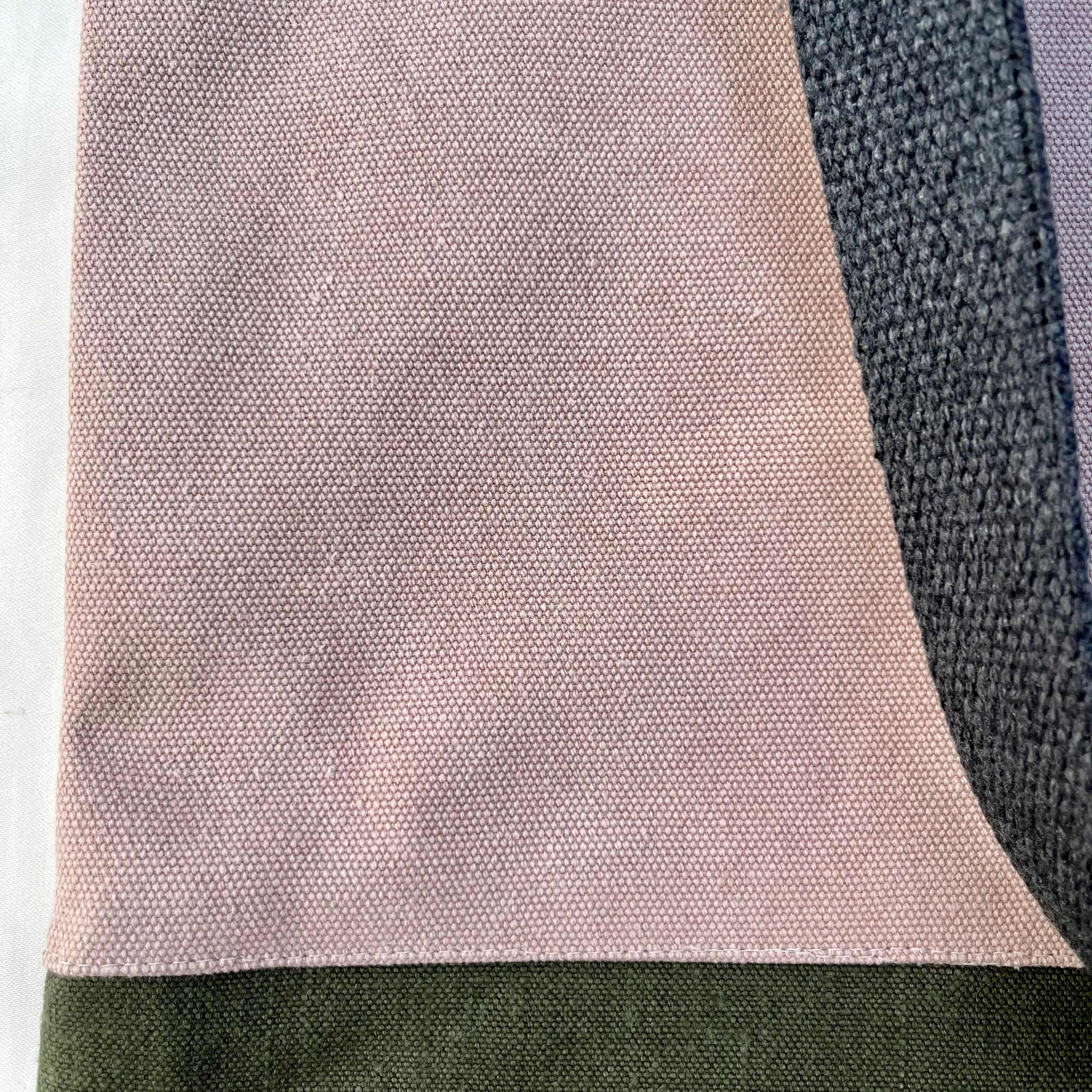Tote bag. Dusty pink cotton canvas and waxed linen tote.