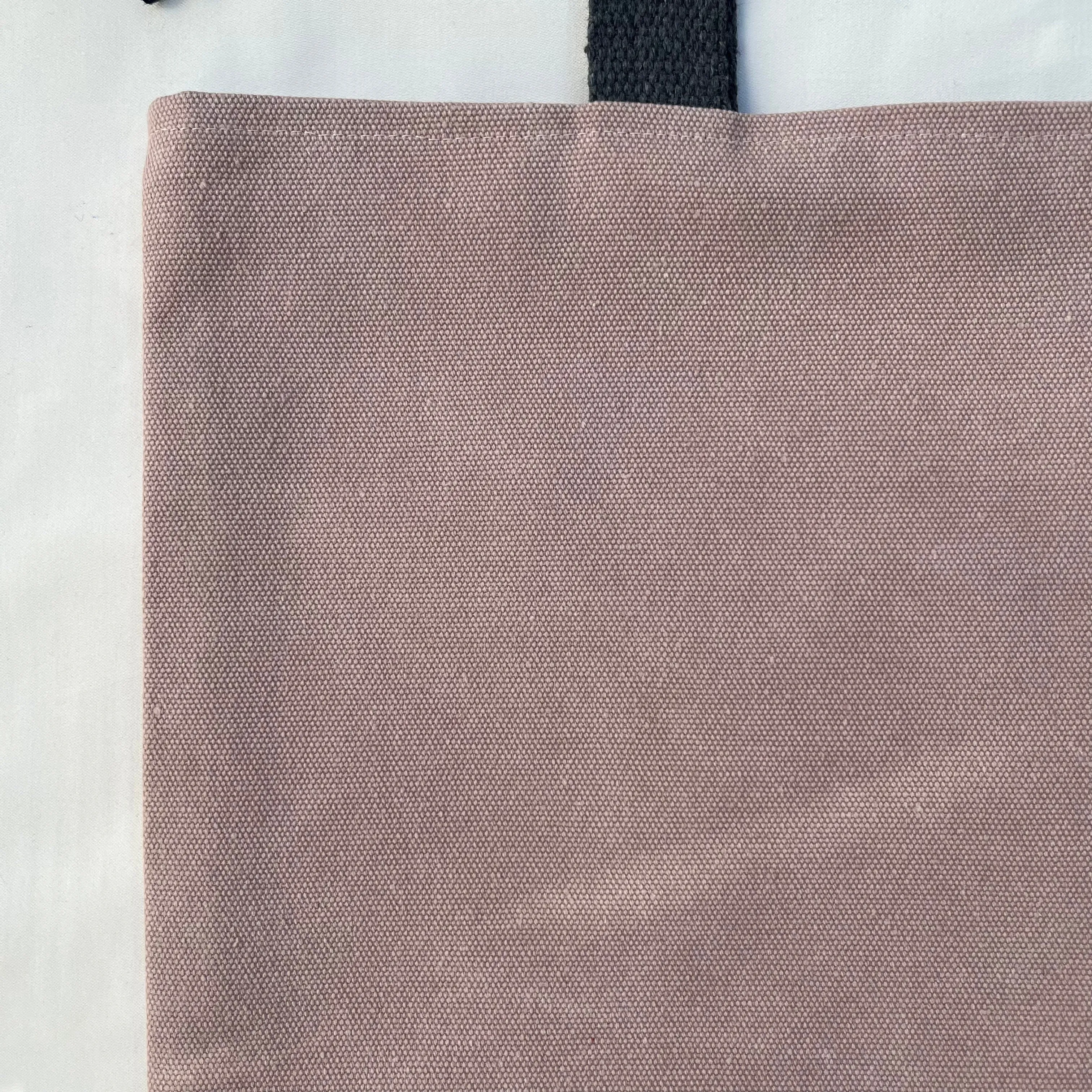 Tote bag. Dusty pink cotton canvas and waxed linen tote.