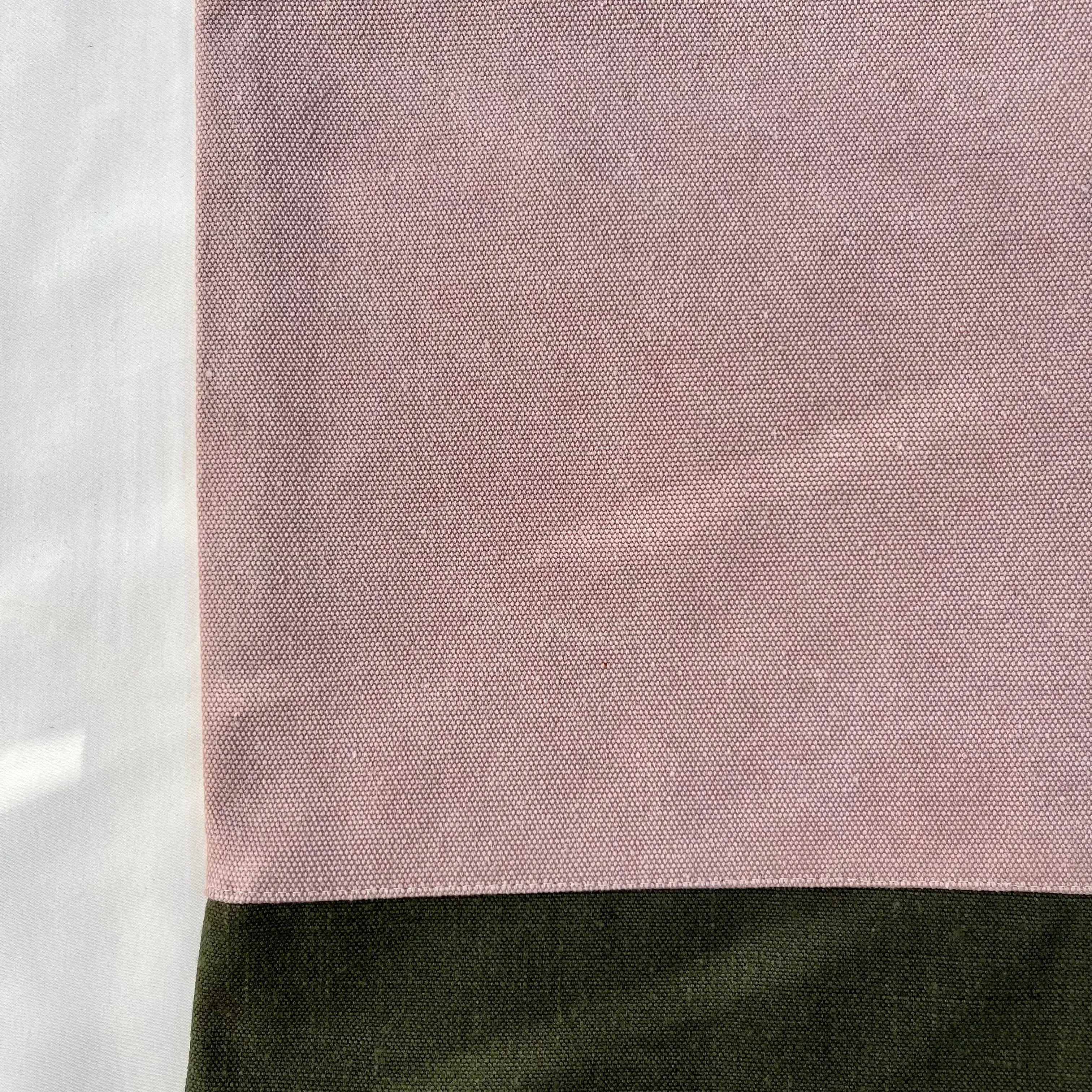Tote bag. Dusty pink cotton canvas and waxed linen tote.