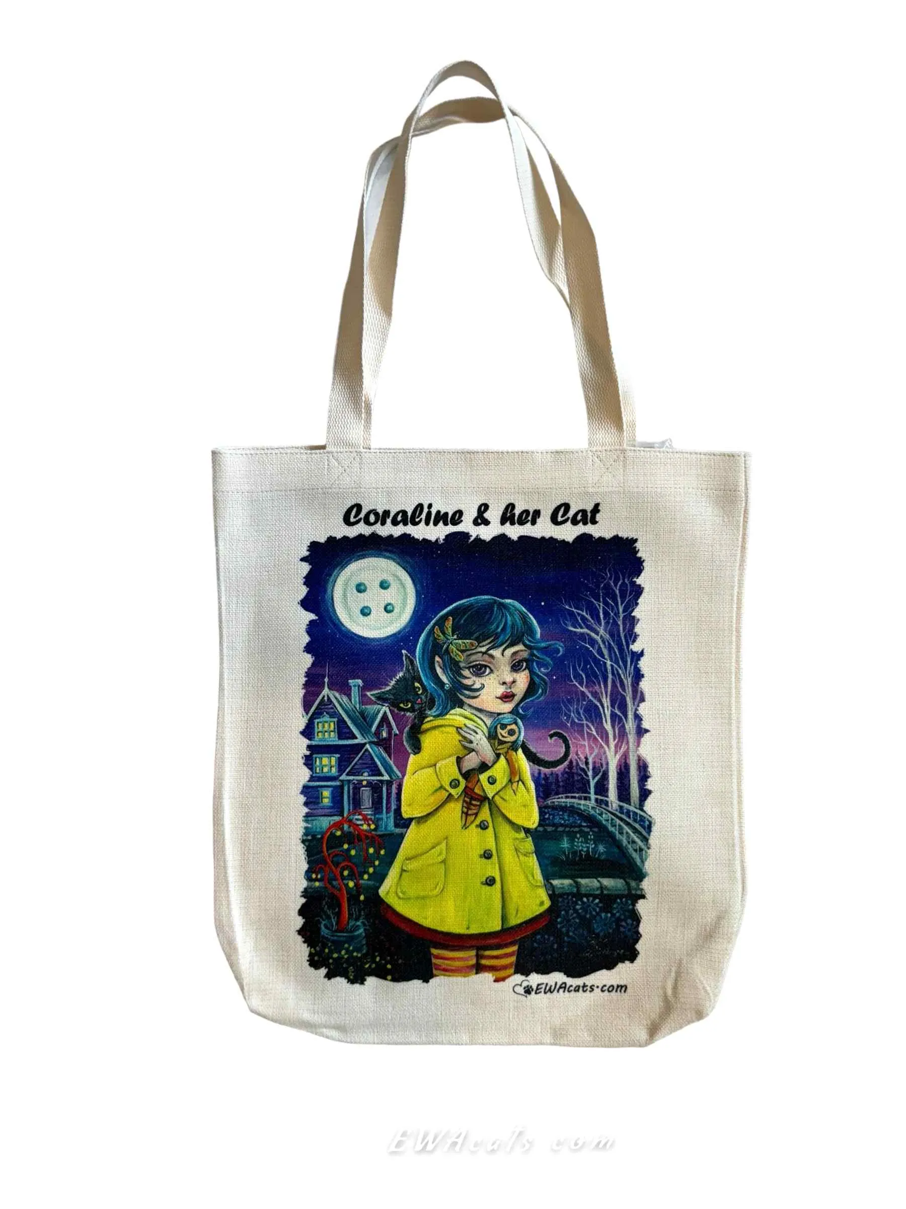 Tote Bag "Coraline and Her Cat"