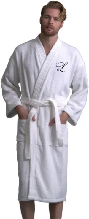 TOWELNROBEMen's Robe, Turkish Terry Bathrobe, Cotton Kimono Spa Bathrobe