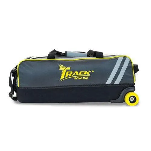 Track Select Triple Tote Grey/Yellow Bowling Bag