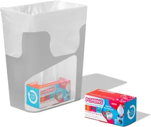 Trash Bags - Small Garbage Bags, Clear Trash Can Liners for Bathroom Bins, Bedroom, Office & Kitchen Waste, Multi-Purpose Household Wastebasket Cleaning Supplies - 1.2 Gallon, Pack of 1