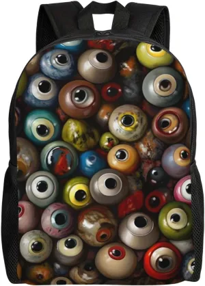 Travel Backpack for Women Men Waterproof Carry On Backpack Eye Balls 15.6inch LaptopBackpack