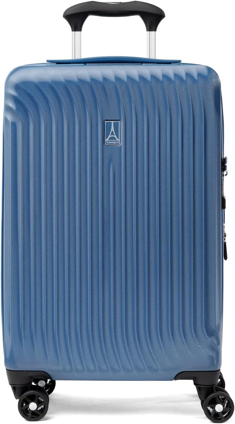 Travelpro Maxlite Air Hardside Expandable Carry on Luggage, 8 Spinner Wheels, Lightweight Hard Shell Polycarbonate Suitcase, Ensign Blue, Carry On 21-Inch