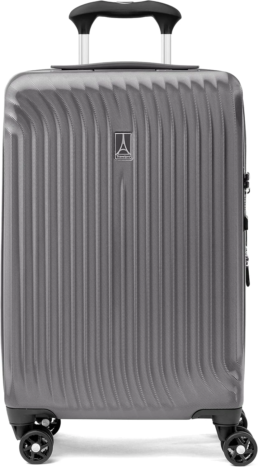 Travelpro Maxlite Air Hardside Expandable Carry on Luggage, 8 Spinner Wheels, Lightweight Hard Shell Polycarbonate Suitcase, Shadow Grey, Carry On 21-Inch