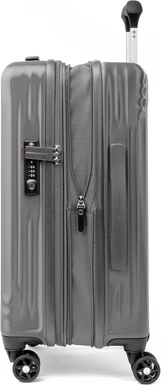 Travelpro Maxlite Air Hardside Expandable Carry on Luggage, 8 Spinner Wheels, Lightweight Hard Shell Polycarbonate Suitcase, Shadow Grey, Carry On 21-Inch