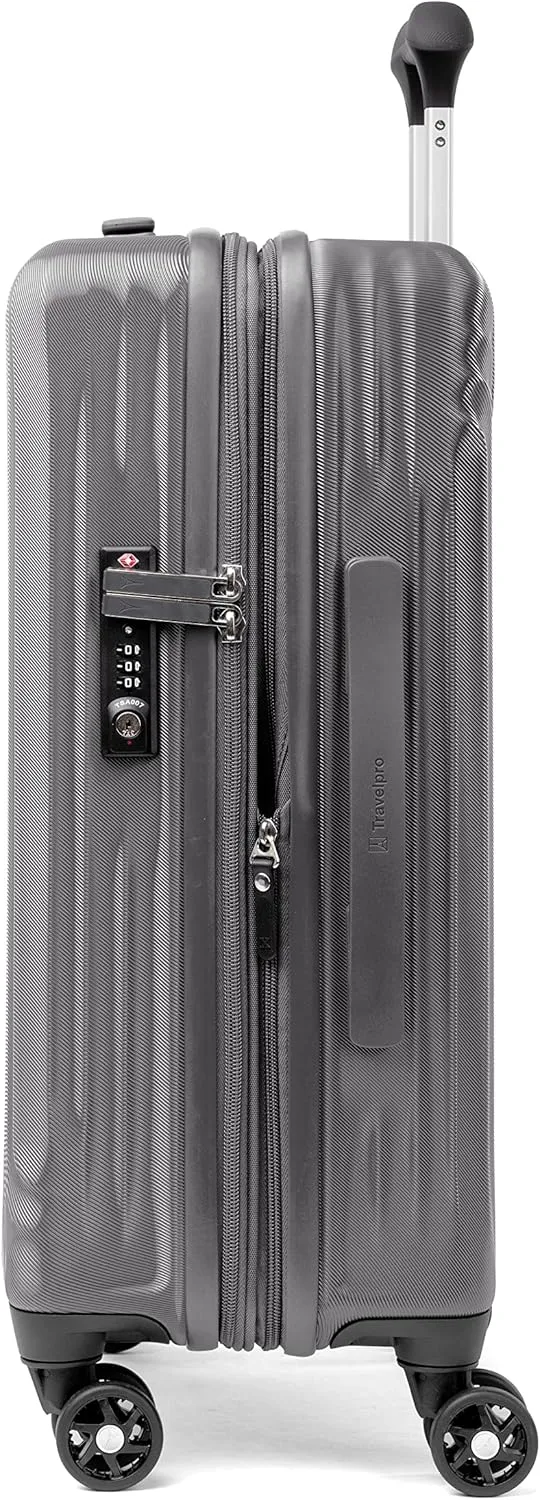 Travelpro Maxlite Air Hardside Expandable Carry on Luggage, 8 Spinner Wheels, Lightweight Hard Shell Polycarbonate Suitcase, Shadow Grey, Carry On 21-Inch