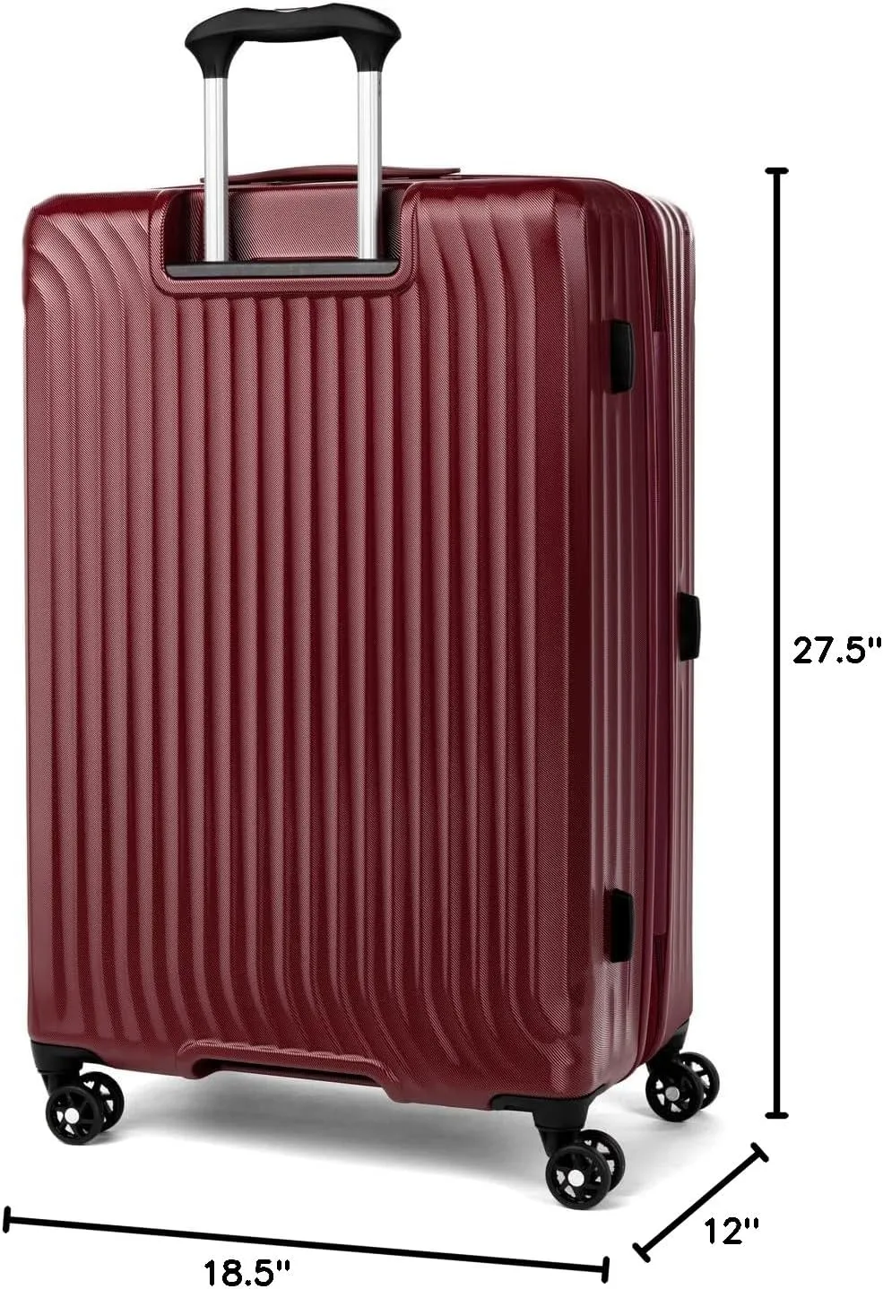 Travelpro Maxlite Air Hardside Expandable Checked Luggage, 8 Spinner Wheels, Lightweight Hard Shell Polycarbonate Suitcase, Cabernet, Checked Large 28-Inch
