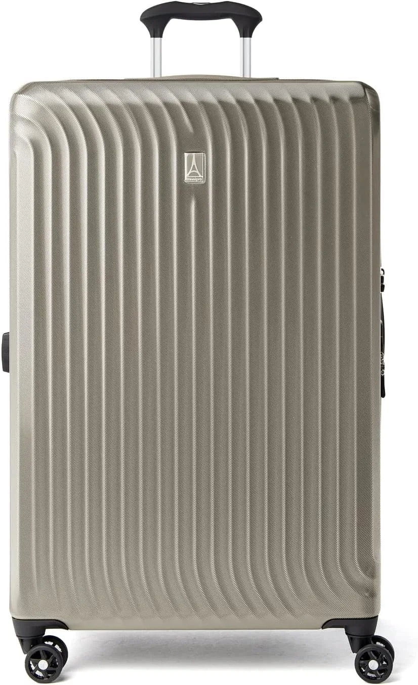 Travelpro Maxlite Air Hardside Expandable Checked Luggage, 8 Spinner Wheels, Lightweight Hard Shell Polycarbonate Suitcase, Champagne, Checked Large 28-Inch