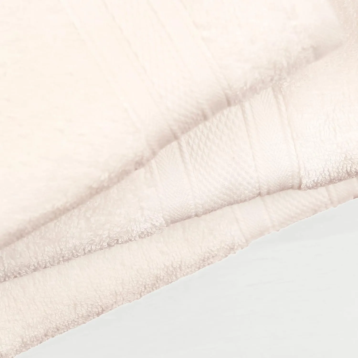 TRIDENT Soft & Plush Luxury Towel Set, 100% Cotton, 2 Bath Towels 2 Hand Towels 2 Washcloths Highly Absorbent Towels for Bathroom, 6 Pieces Offwhite Linen Towel Sets