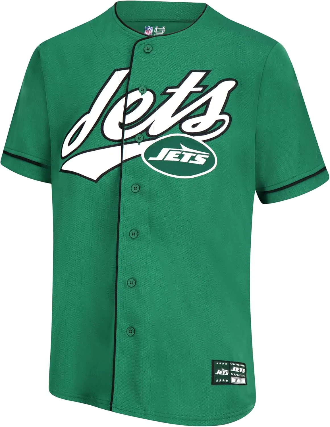 Ultra Game Adult's NFL Official Game Day Button Down Baseball Mesh Jersey Shirt