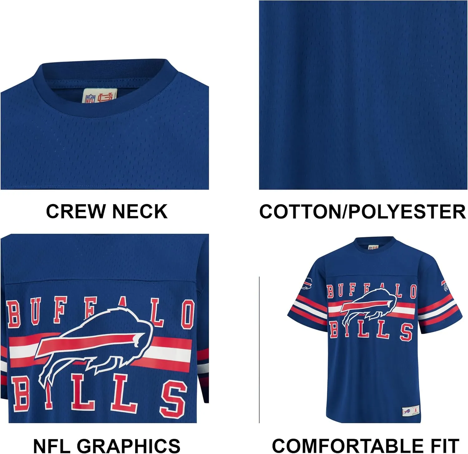 Ultra Game Adults NFL Official Soft Mesh Vintage Beast Mode T-Shirt