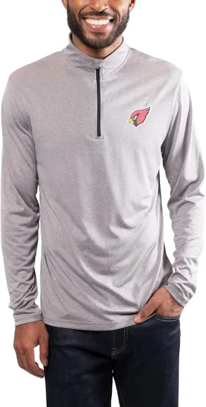 Ultra Game Adults NFL Official Super Soft Quarter Zip Long Sleeve T-Shirt