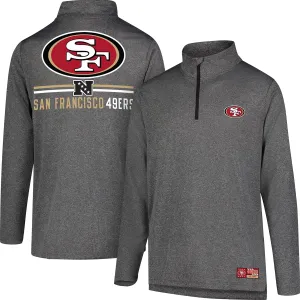 Ultra Game Adults NFL Official Super Soft Quarter Zip Long Sleeve T-Shirt
