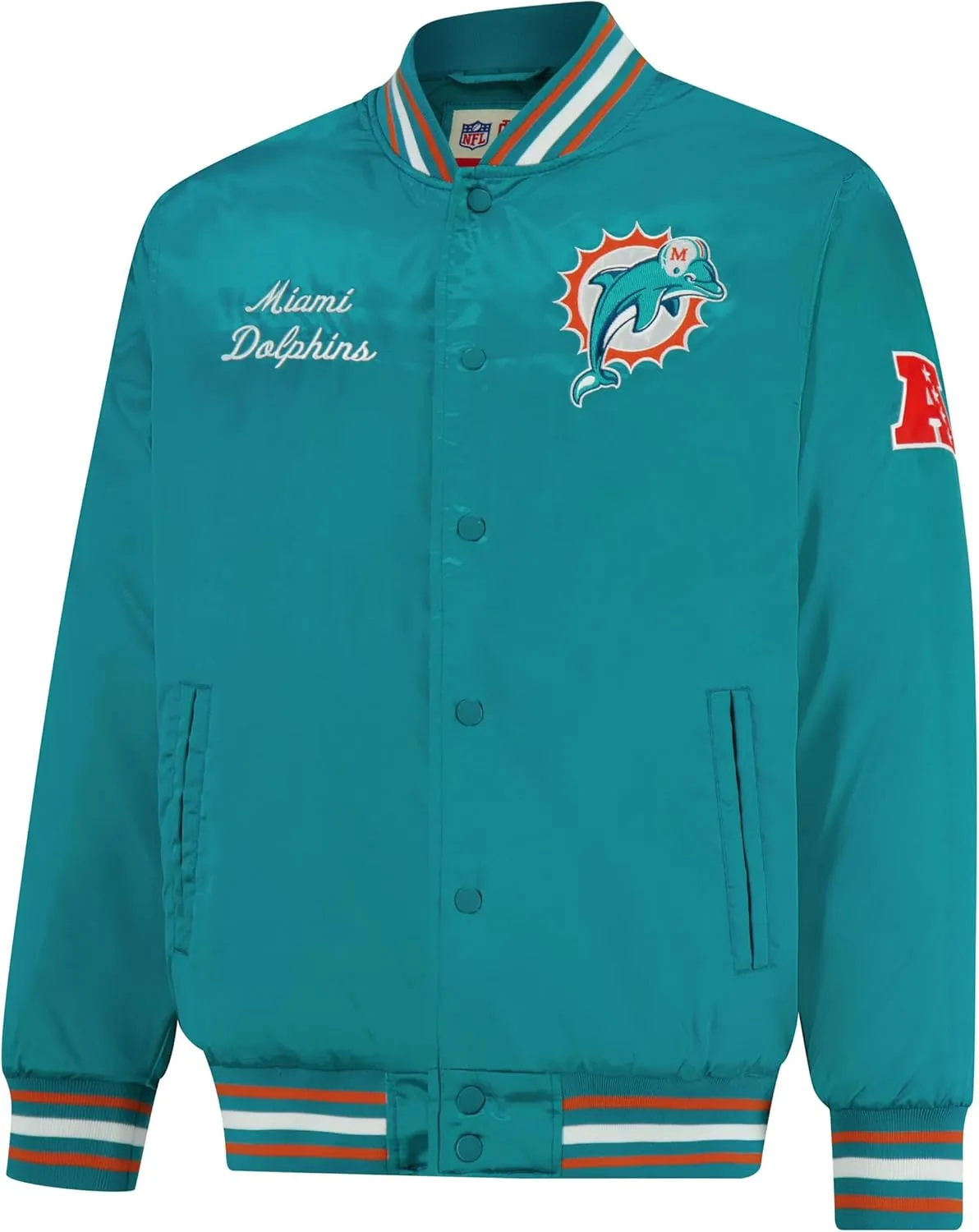 Ultra Game Adults NFL Official Supreme Satin Heritage Jacket