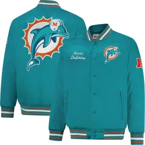 Ultra Game Adults NFL Official Supreme Satin Heritage Jacket