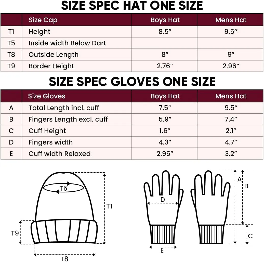 Ultra Game Adults Unisex NFL Official Super Soft Winter Beanie Knit Hat With Extra Warm Touch Screen Gloves