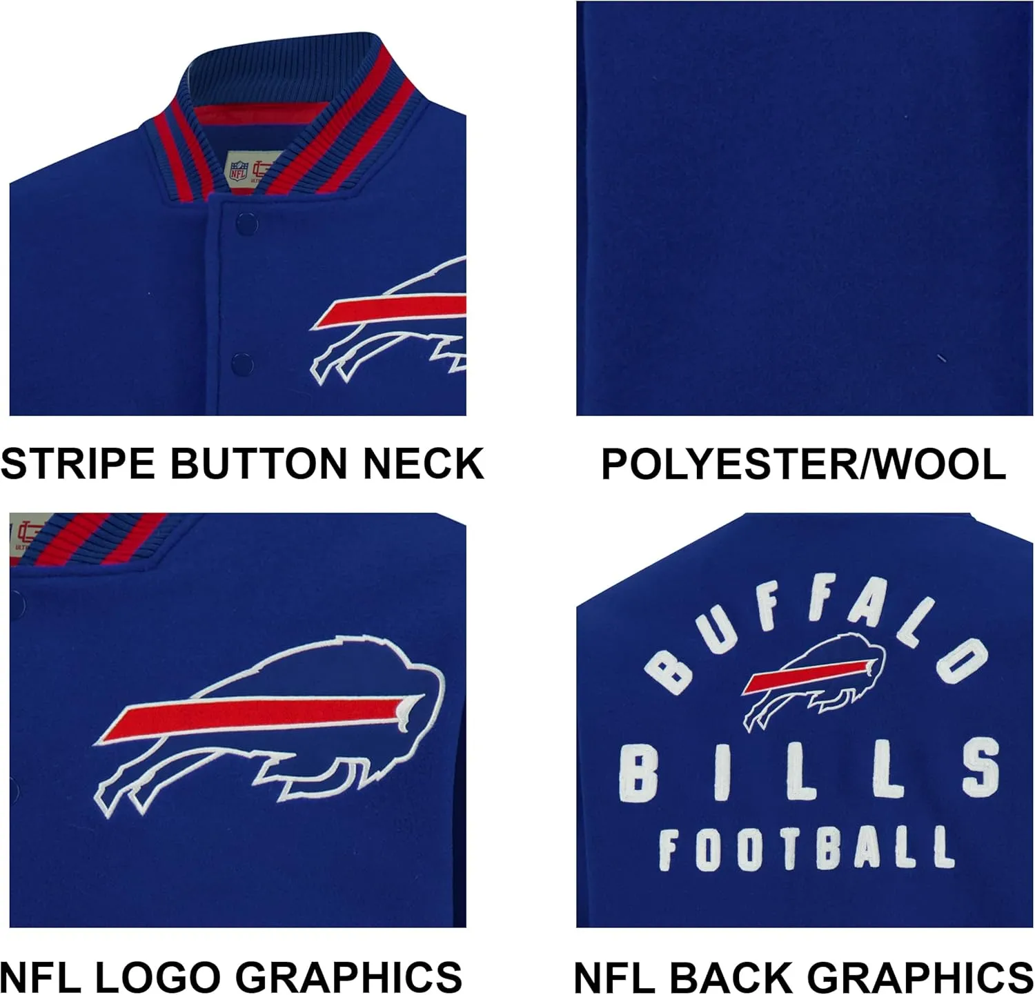 Ultra Game NFL Men's Classic Varsity Coaches Jacket Coat