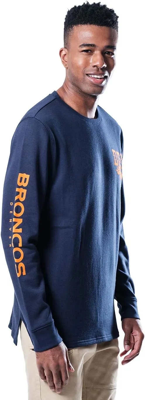 Ultra Game NFL Men's Soft Fleece Crew Neck Sweatshirt