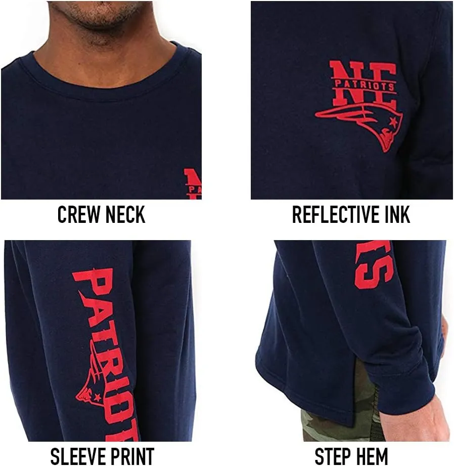 Ultra Game NFL Men's Soft Fleece Crew Neck Sweatshirt